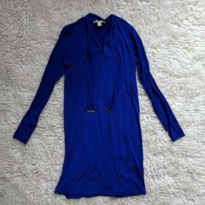 Michael Kors Royal Blue Neck Tie Shift Dress